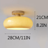 LED Taklampa med trä- och glasnyans Carvallo