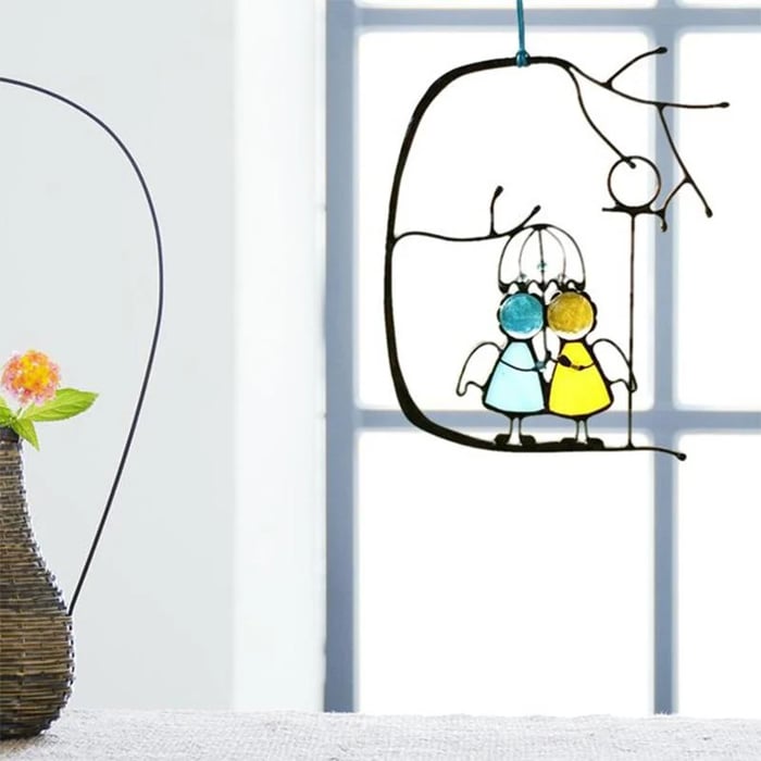 LumiPane – Minimalistisk solfångare i målat glas | UV-resistent fönster- och väggdekoration MILA Sverige