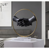 Handshake Decor - Kreativ Skakande Händer Staty för Lyxig Dekoration Carvallo