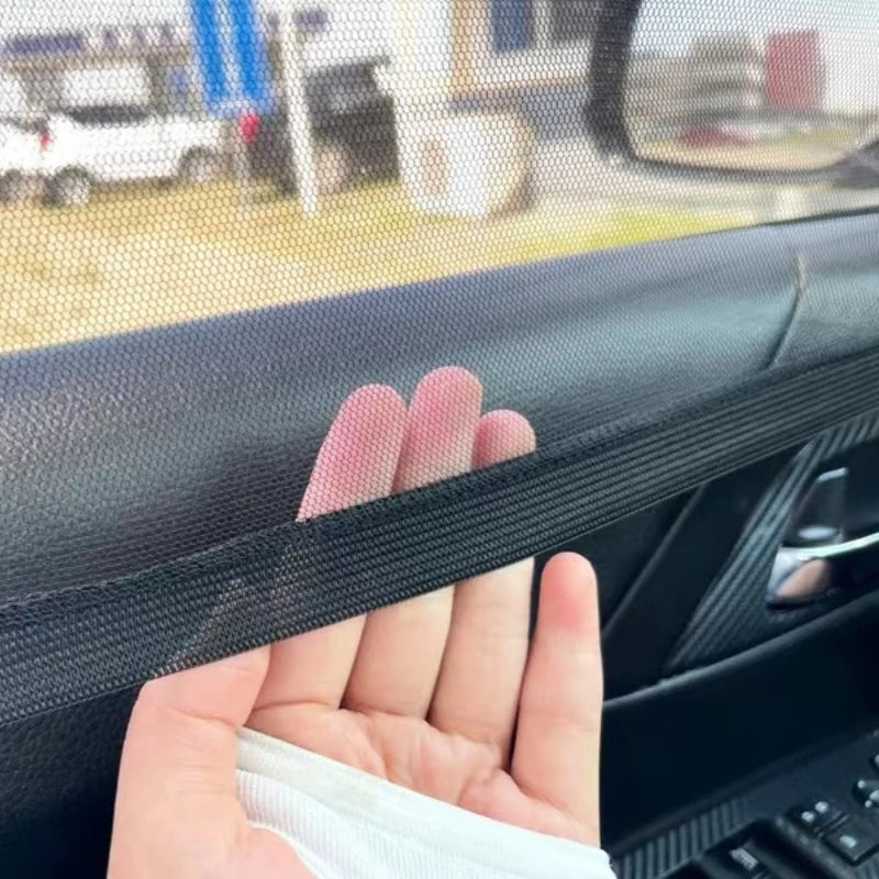 Carvallo 2-pack bilmyggnät & solskydd | UV- & insektskydd för sidofönster | Fällbart & andningsbart Carvallo