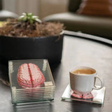 Novelty Tio Bitars 'Hjärna' Coaster Set i Unik Design Carvallo