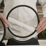 Royaleva Rörlig Sandkonstskulptur - LED Lugnande Skrivbordsdekoration Carvallo