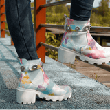 Tie Dye Ankelstövlar-Shoes for Women-Hemnix-Hemnix