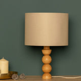 LumiWood – Trä Bordslampa med Tygskärm, Skandinavisk Nattbordslampa Carvallo