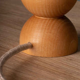 LumiWood – Trä Bordslampa med Tygskärm, Skandinavisk Nattbordslampa Carvallo