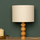 LumiWood – Trä Bordslampa med Tygskärm, Skandinavisk Nattbordslampa Carvallo