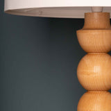 LumiWood – Trä Bordslampa med Tygskärm, Skandinavisk Nattbordslampa Carvallo