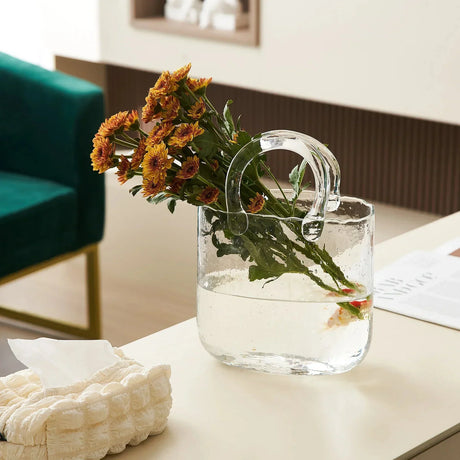 Transparent Pastell Handväska Form Vas - Glas Modern Dekor Carvallo