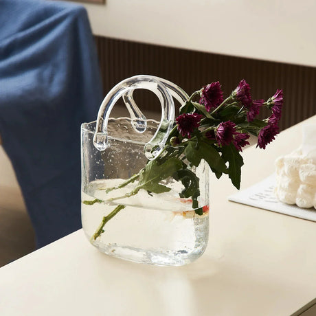 Transparent Pastell Handväska Form Vas - Glas Modern Dekor Carvallo