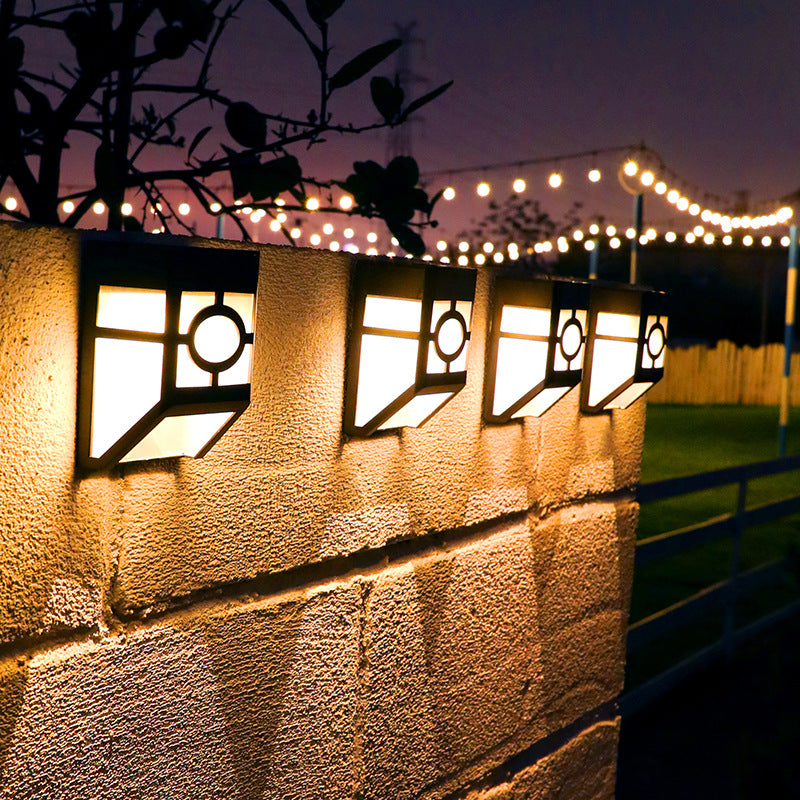 Carvallo Solarlampa Vägg i Japansk Stil | Väderbeständig & Energibesparande | Varm- & Kallvit | Kompaktformat Carvallo