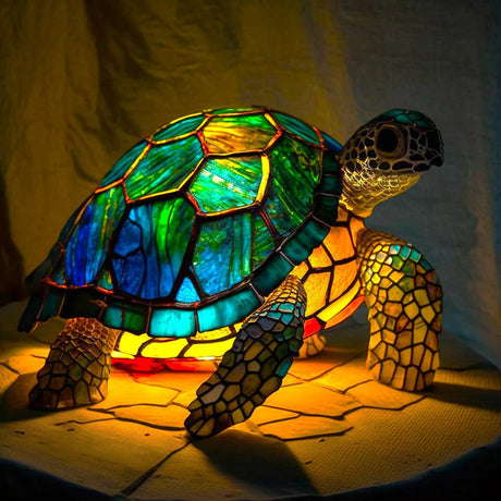 Animal Färgat Glas Bordslampa Ornament Carvallo
