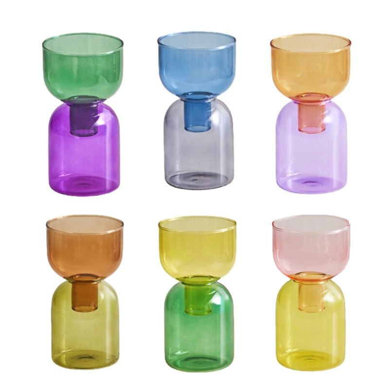 Tvådelat Mini Bud Vase Terrarium Set - Glas Modern Design Carvallo