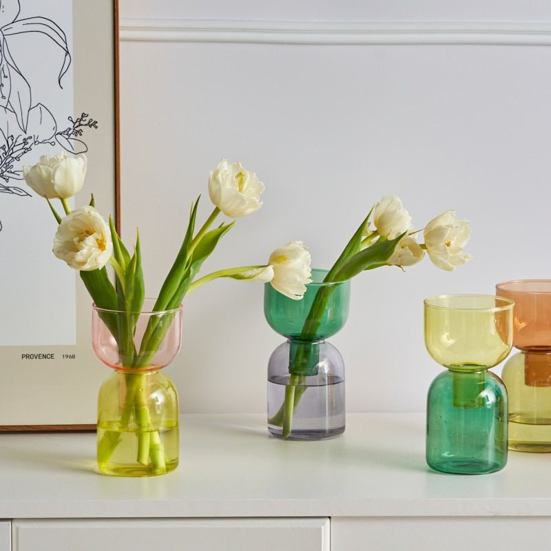 Tvådelat Mini Bud Vase Terrarium Set - Glas Modern Design Carvallo