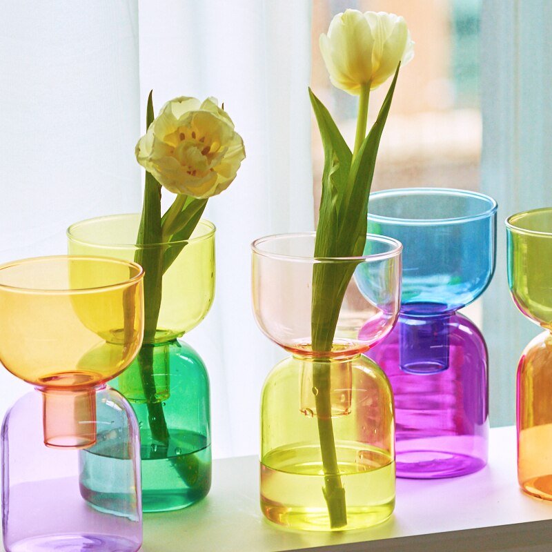 Tvådelat Mini Bud Vase Terrarium Set - Glas Modern Design Carvallo