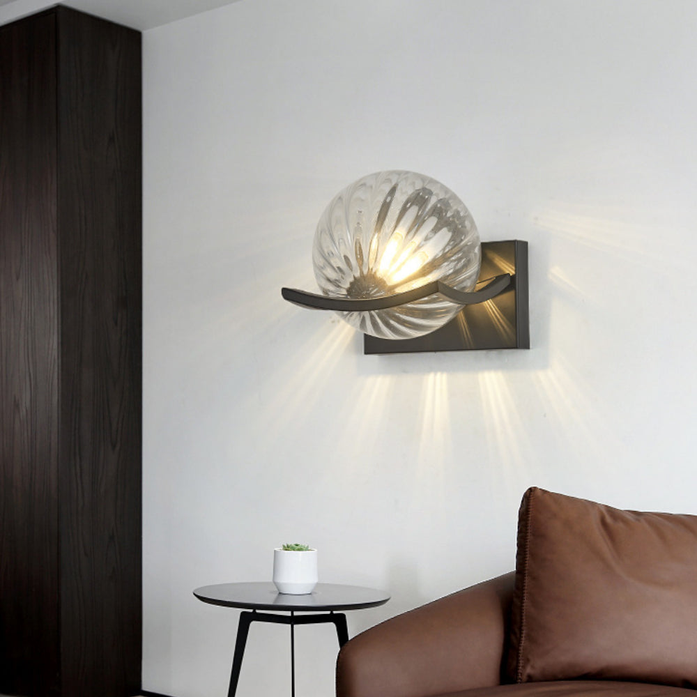 Minimalistisk Modern Vägglampa – LED-ljus med Elegant Glasskydd Carvallo