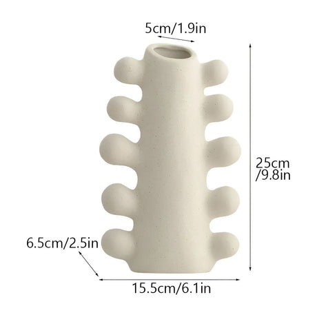 NordicBloom Vase - Minimalistisk Oglaserad Keramik Vaso i Nordisk Design Carvallo