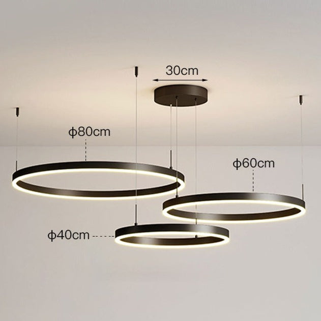 Oslo Modern Ring-Taklampa – Justerbar 3-ringdesign för elegant atmosfär Carvallo