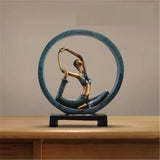 Moderna Abstrakta Harpikskulpturer för Kontorsdekoration 11 Tum Carvallo