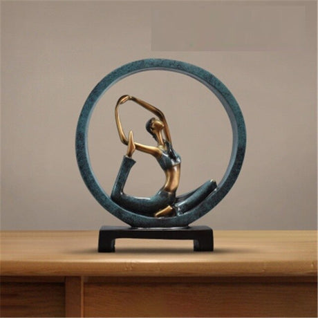 Moderna Abstrakta Harpikskulpturer för Kontorsdekoration 11 Tum Carvallo