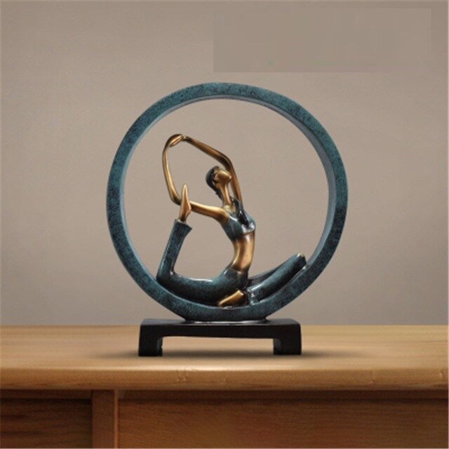 Moderna Abstrakta Harpikskulpturer för Kontorsdekoration 11 Tum Carvallo