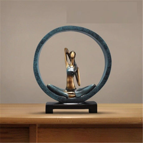 Moderna Abstrakta Harpikskulpturer för Kontorsdekoration 11 Tum Carvallo