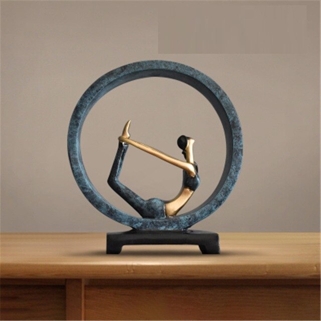 Moderna Abstrakta Harpikskulpturer för Kontorsdekoration 11 Tum Carvallo