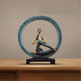 Moderna Abstrakta Harpikskulpturer för Kontorsdekoration 11 Tum Carvallo