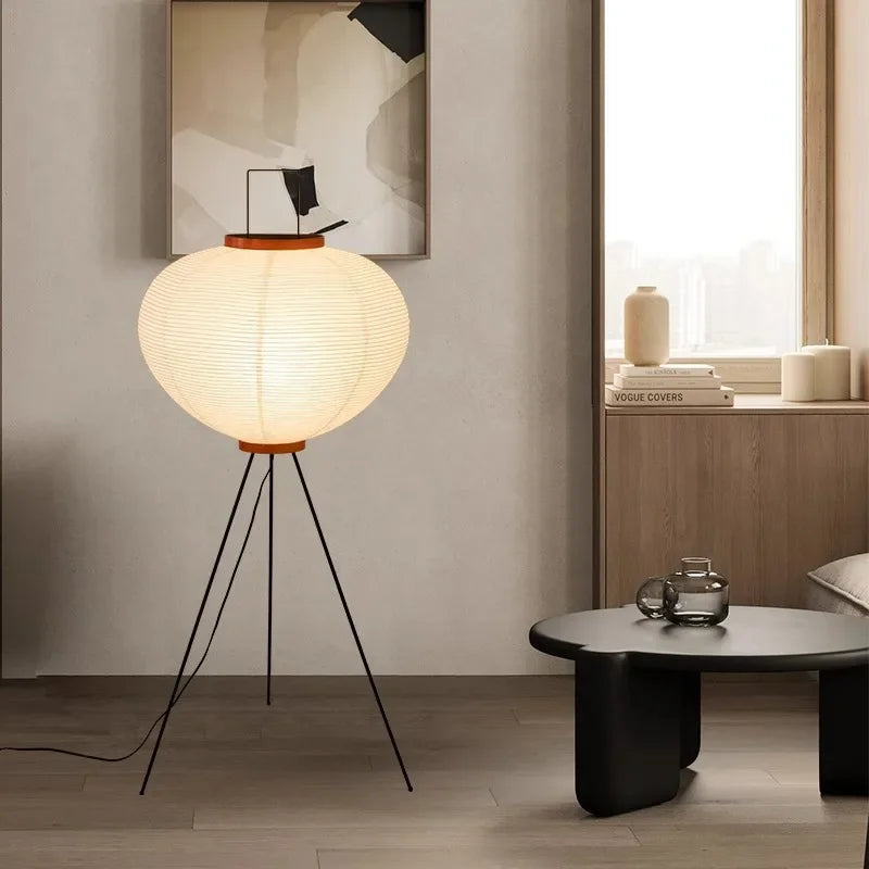 Akari Golvlampa – Japansk Rislampa i Vintage Minimalistisk Stil Hemnix