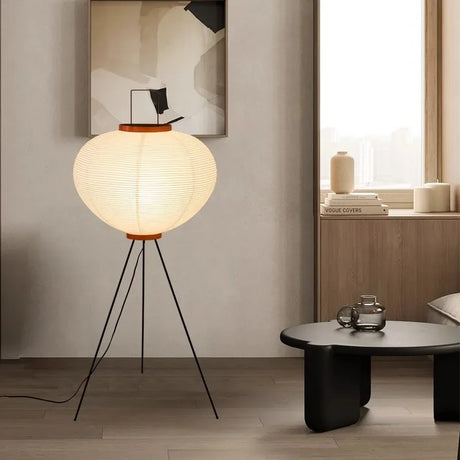 Akari Golvlampa – Japansk Rislampa i Vintage Minimalistisk Stil Hemnix
