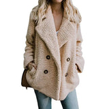Oversized fluffig fleecejacka för kvinnor-Hemnix-Khaki-S-Hemnix