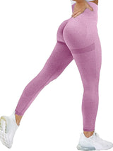 Träningsleggings med hög midja för kvinnor-Bellasverige-Rosa-S-Hemnix