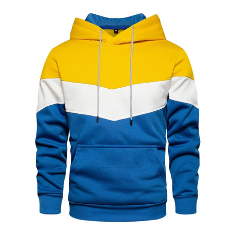 Patchwork Fleece Hoodie för män Hemnix