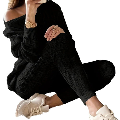 Stickad tröja & byxor för kvinnor Hemnix