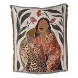 LeopardLuxe Blanket - Multifunktionell Leopard-överdragsteck med Cobertor-puffar Carvallo