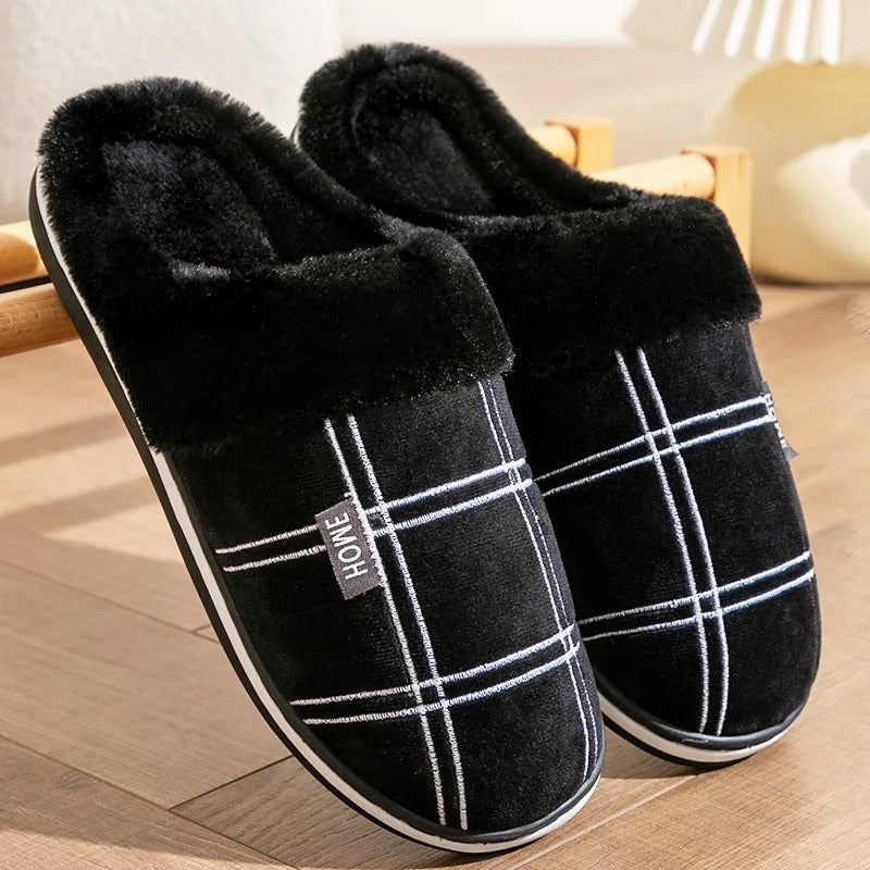 Flock Striped Inomhustofflor för herrar