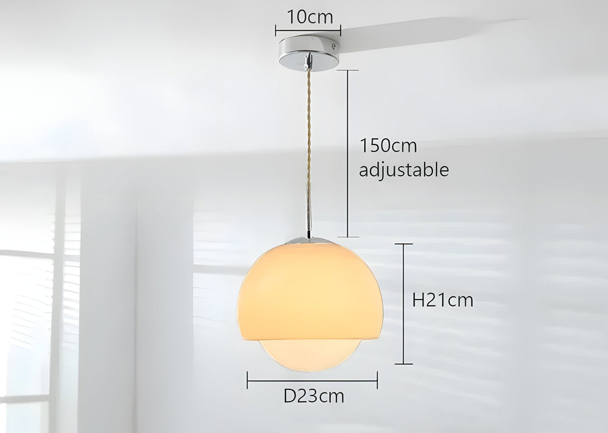 Glas-hänglampa i boll-design – stilfull retro-belysning för vardagsrum Carvallo