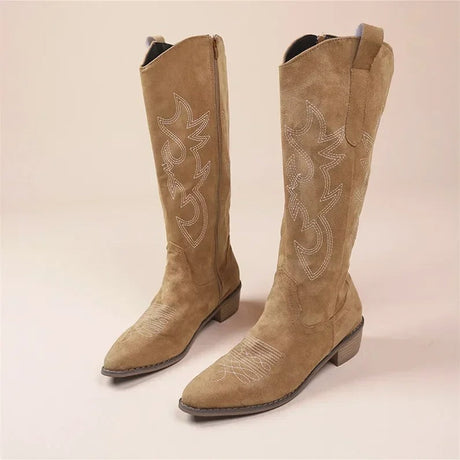 Broderade western cowboy-stövlar för kvinnor-Hemnix-Hemnix