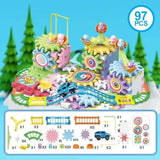 Elektrisk Byggmodell – 3D Pussel med Växlar för Barn-Building Toys-BB-97 stycken-Hemnix