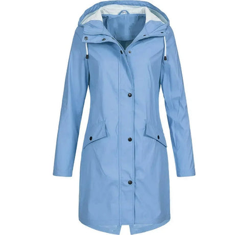Windbreaker Trench Coat för kvinnor-Bellasverige-Blå-S-Hemnix