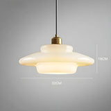 AuraBeam Light – Minimalistisk elfenbensfärgad LED-hänglampa i glas Carvallo