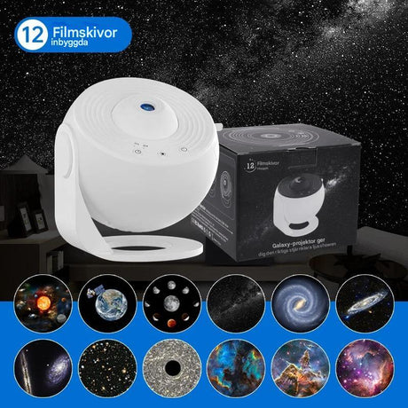 CosmaView – Stjärnhimmel Projektorlampa för Barnrum och Sovrum | Galaxy Projektor med 360° Rotation