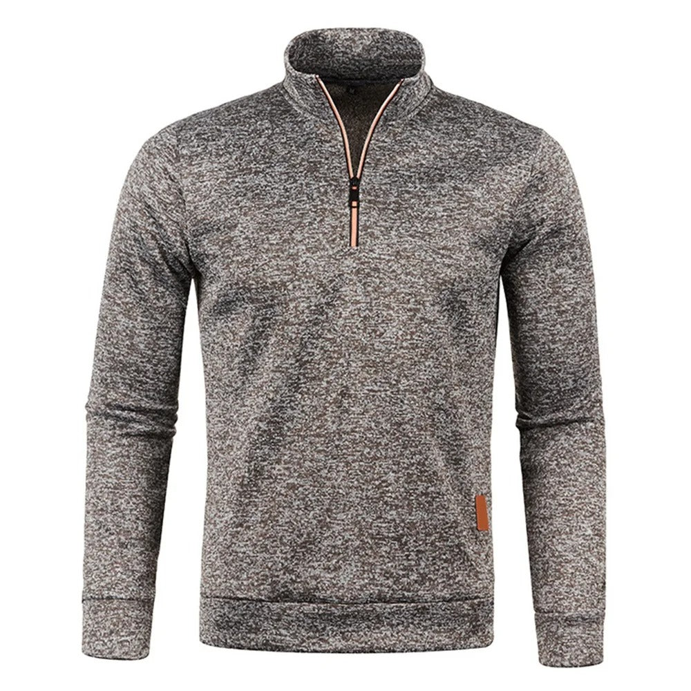 Pullover med halv dragkedja för män