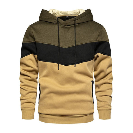 Patchwork Fleece Hoodie för män-Hemnix-N-S-Hemnix