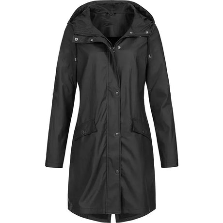 Windbreaker Trench Coat för kvinnor-Bellasverige-Svart-S-Hemnix