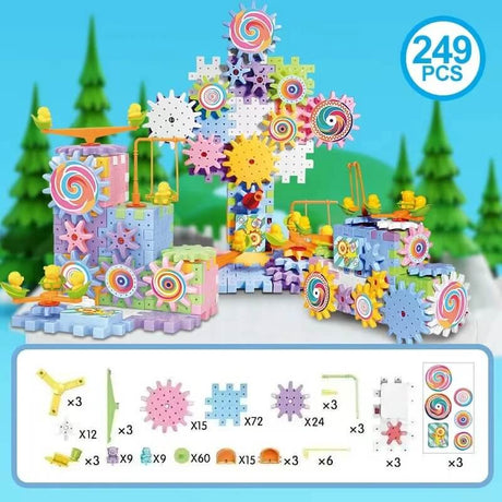 Elektrisk Byggmodell – 3D Pussel med Växlar för Barn-Building Toys-BB-249 stycken-Hemnix