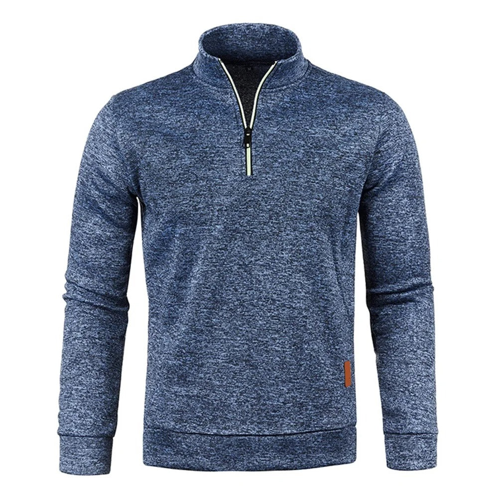 Pullover med halv dragkedja för män