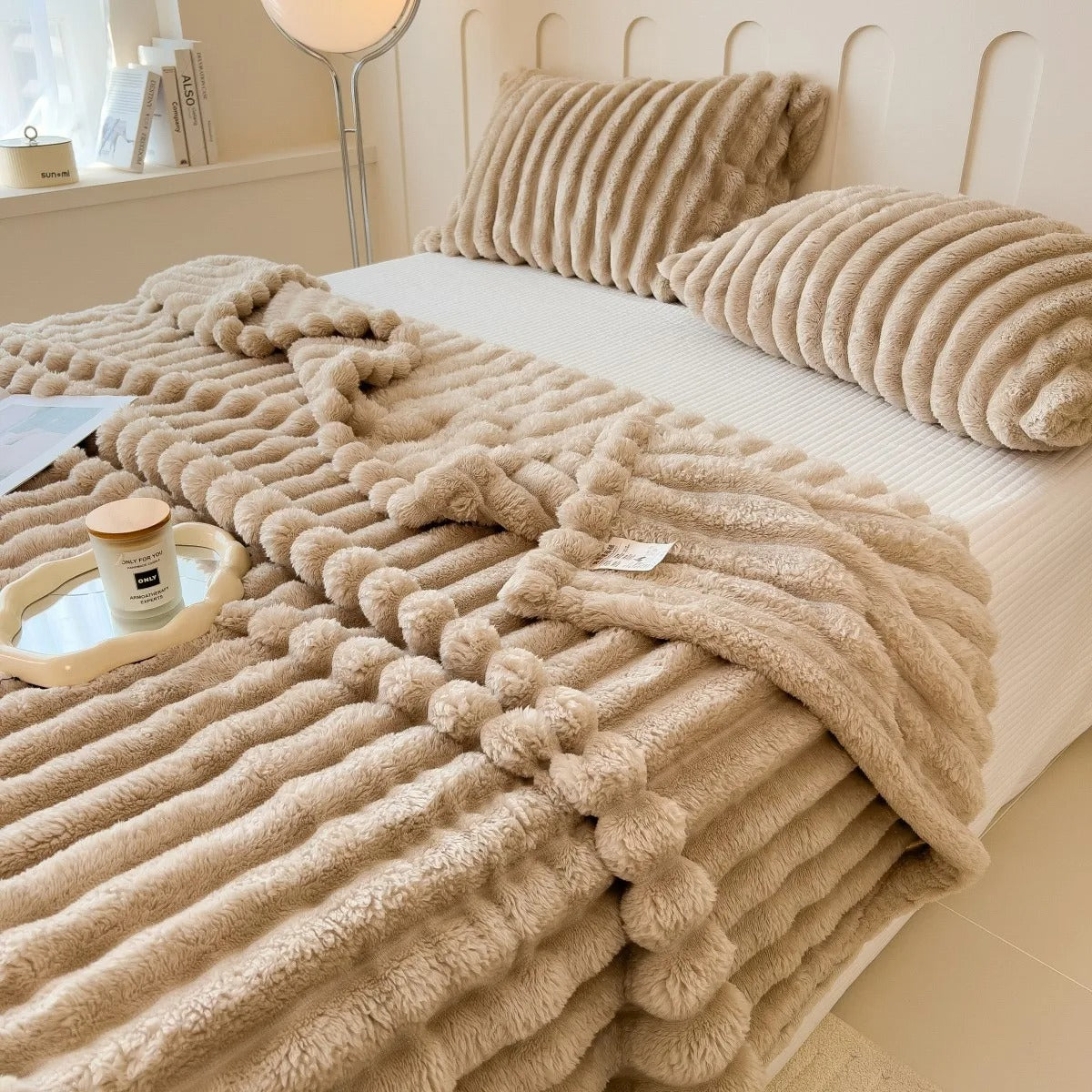 Carvallo - Multifunktionell filt med tjocka ränder Carvallo