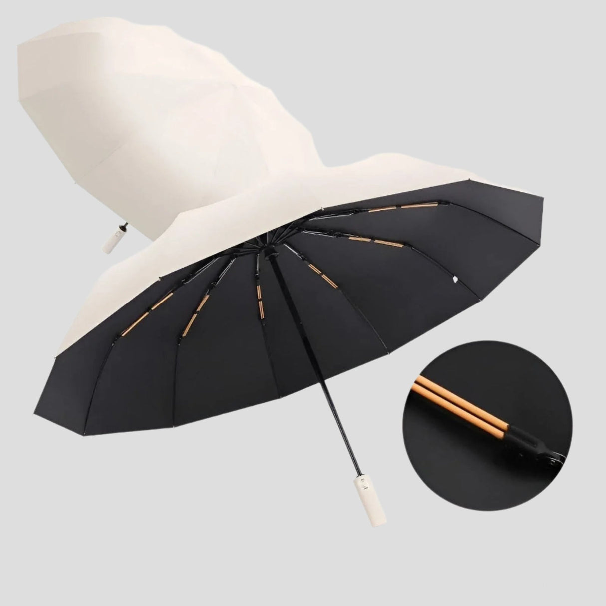 Fällbar paraply – Vindbeständig & UV-skydd | Kompakt & Hållbar Carvallo