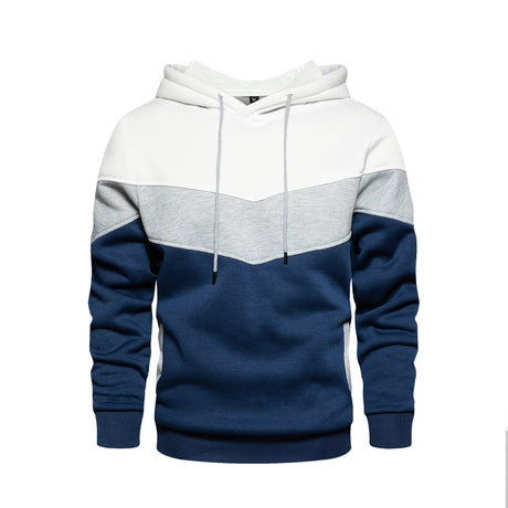 Patchwork Fleece Hoodie för män Hemnix