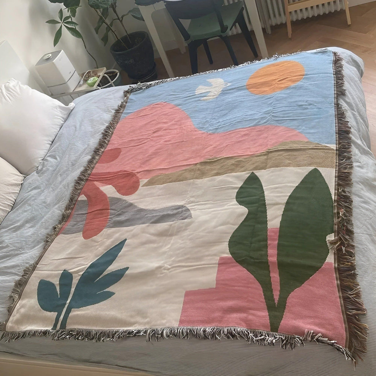 LeopardLuxe Blanket - Multifunktionell Leopard-överdragsteck med Cobertor-puffar Carvallo